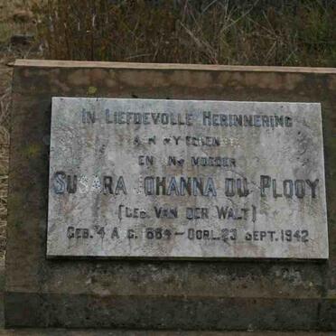 PLOOY Susara Johanna, du nee VAN DER WALT 1884-1942