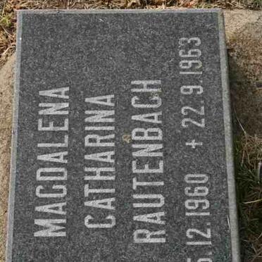 RAUTENBACH Magdalena Catharina 1960-1968