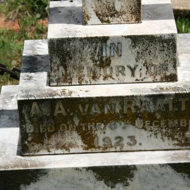 RAALTE A.A., van -1923