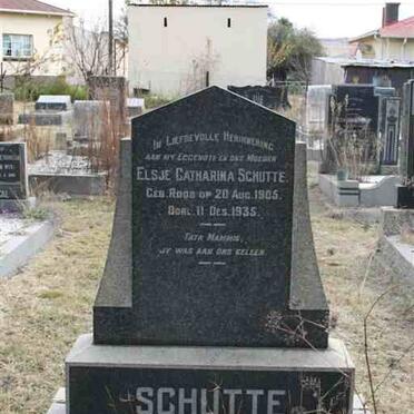 SCHUTTE Elsje Catharina nee ROOS 1905-1935