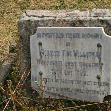 VILLIERS Pierre F., de -1926