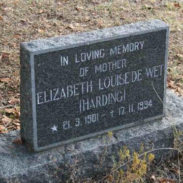 WET Elizabeth Louise, de nee HARDING 1901-1934