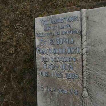 WATH Ester Sophia Chaterina, v.d. nee WELTHAGEN 1875-1935