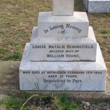YOUNG Louise Natalie nee BENINGFIELD -1896