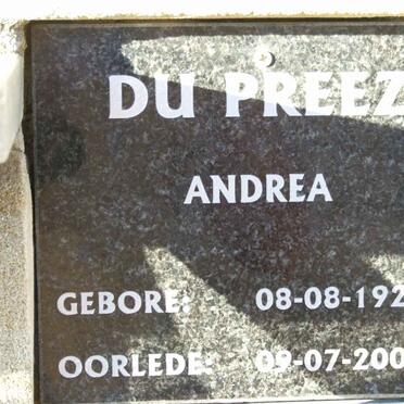 PREEZ Andrea, du 1929-2009