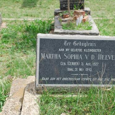 HEEVER Martha Sophia, v.d. nee GERBER 1922-1943