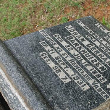 BARKHUIZEN Johan Gerhardus 1892-1931