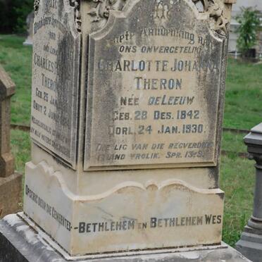 THERON Charlotte Johanna nee DE LEEUW 1842-1930