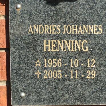 HENNING Andries Johannes 1956-2005