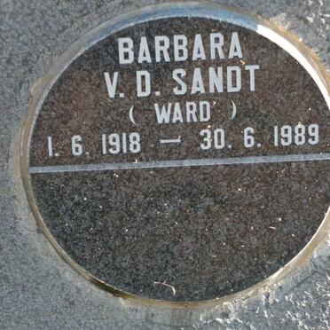 SANDT Barbara, v.d. nee WARD 1918-1989