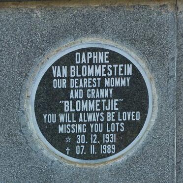 BLOMMESTEIN Daphne, van 1931-1989