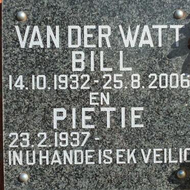 WATT Bill, van der 1932-2006 &amp; Pietie 9137-