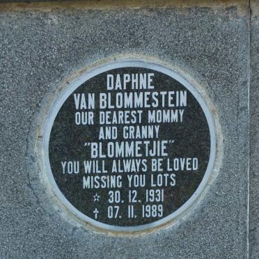 BLOMMESTEIN Daphne, van 1931-1989