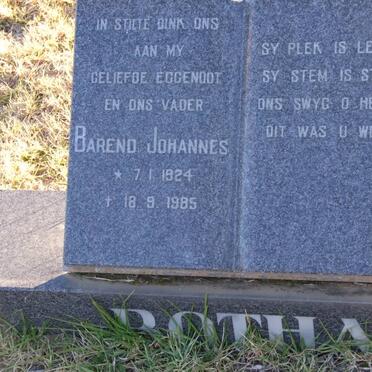 BOTHA Barend Johannes 1924-1985