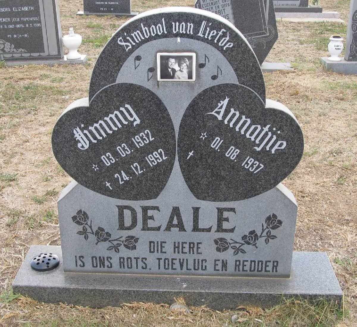 DEALE Jimmy 1932-1992 &amp; Annatjie 1937-