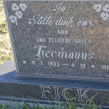 FICK Hermanus 1933-1987