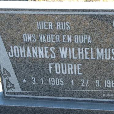 FOURIE Johannes Wilhelmus 1905-1986