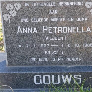 GOUWS Anna Petronella nee VILJOEN 1907-1985
