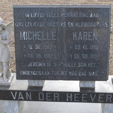 HEEVER Michelle, van der 1982-1997 :: VAN DER HEEVER Karen 1986-1997