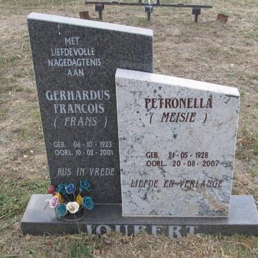 JOUBERT Gerhardus Francois 1923-2001 &amp; Petronella 1928-2007
