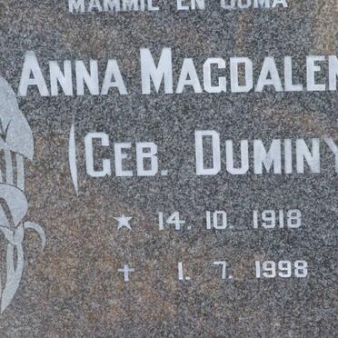 KEMP Josephus 1912-1986 &amp; Anna Magdalena DUMINY 1919-1998