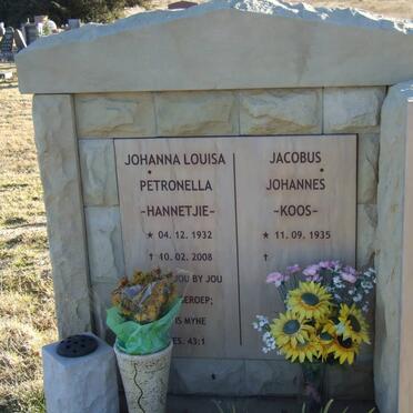 PELSER Jacobus Johannes 1935-  &amp; Johanna Louisa Petronella 1932-2008
