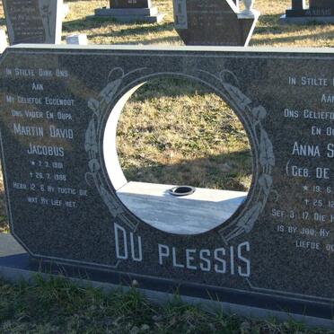 PLESSIS Martin David Jacobus, du 1901-1986 &amp; Anna Sophia DE BEER 1905-1991