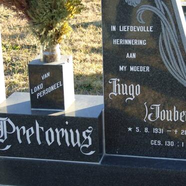 PRETORIUS Hugo nee JOUBERT 1931-2009
