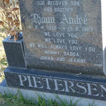 PIETERSEN Riaan André 1966-1987