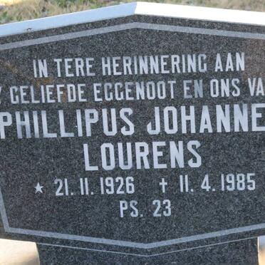 PIENAAR Phillipus Johannes Lourens 1926-1985 &amp; Johanna Catharina 1927-1996