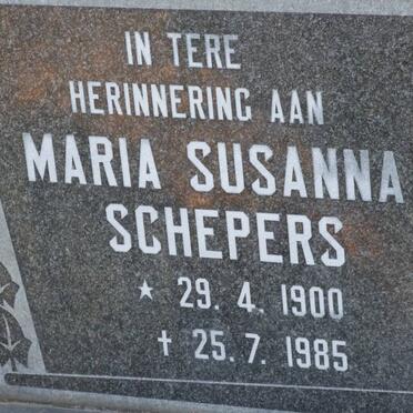 SCHEPERS Maria Susanna 1900-1985
