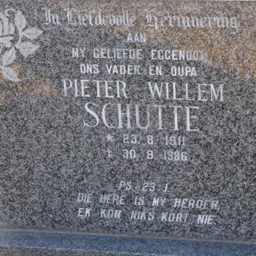 SCHUTTE Pieter Willem 1911-1986