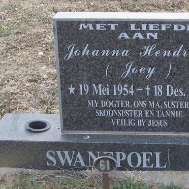 SWANEPOEL Johanna Hendrina 1954-1997