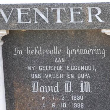 VENTER David D.M. 1930-1985