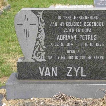 ZYL Adriaan Petrus, van 1914-1975