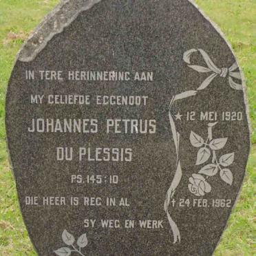 PLESSIS Johannes Petrus, du 1920-1962