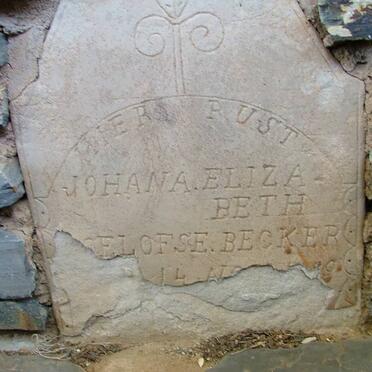 BECKER Johanna Elizabeth -1902