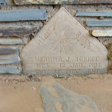 BEKKER Susanna J. 1892-1901