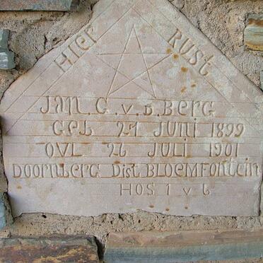 BERG Jan. G., v.d. 1899-1901