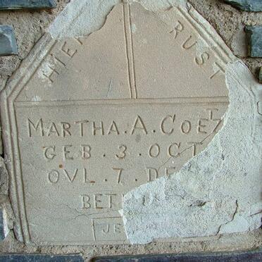 COETZEE Martha A. -1901