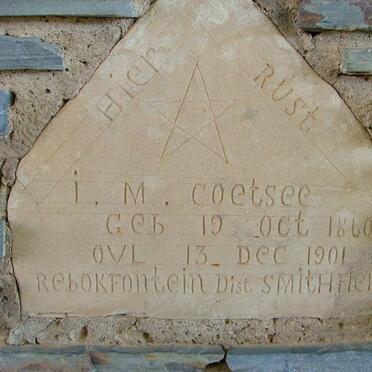 COETSEE I.M. 1860-1901