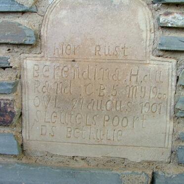 DURAND Berendina H. 1900-1901