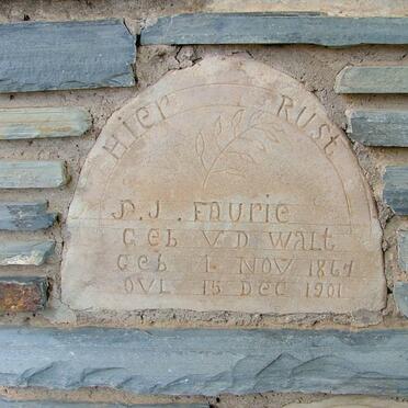 FAURIE S.J. nee V.D.WALT 1867-1901