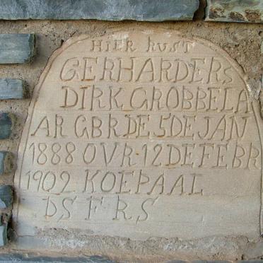 GROBBELAAR Gerharders Dirk 1888-1902