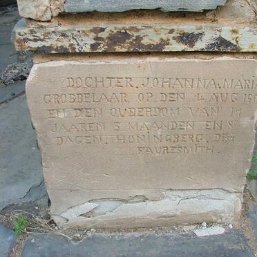 GROBBELAAR Johanna Maria -1901