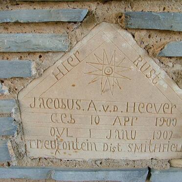 HEEVER Jacobus A., v.d. 1900-1902