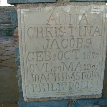 JACOBS Anna Christina 1872-1902