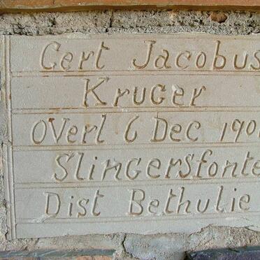 KRUGER Gert Jacobus -1901