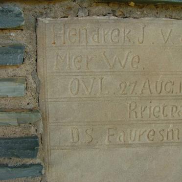 MERWE Hendrek J., v.d. -1901