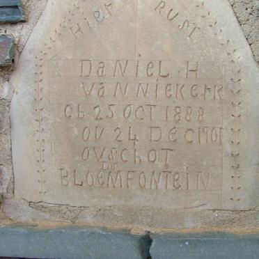 NIEKERK Daniel H., van 1888-1901